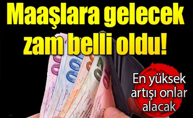 Maaşlara 637 TL zam