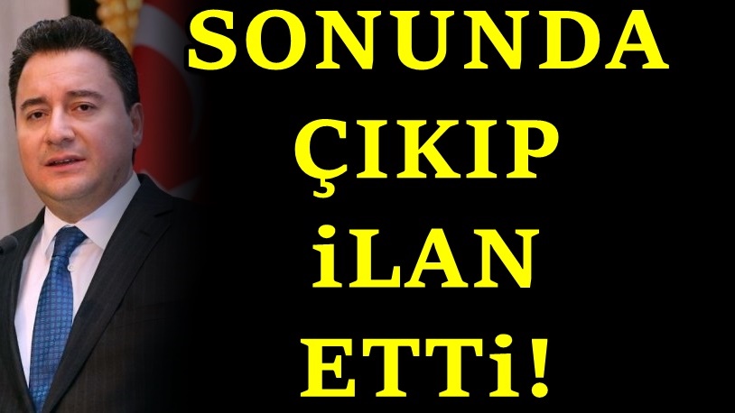 Ali Babacan yeni partiyi ne zaman kuracağını açıkladı