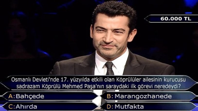 Kim Milyoner Olmak İster'e damga vuran Köprülü Mehmet Paşa sorusu!
