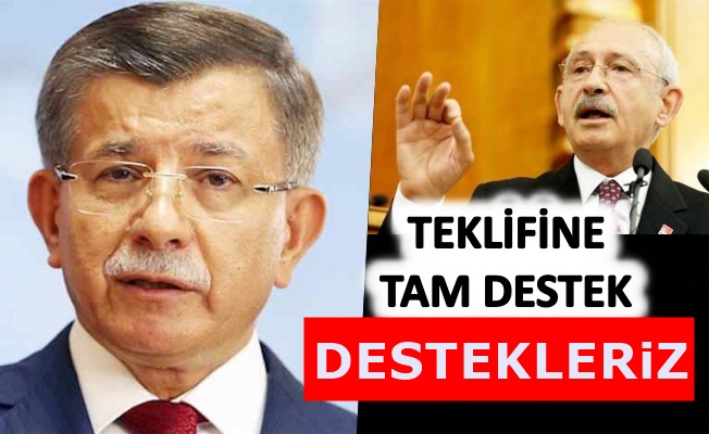 Davutoğlu’nun çağrısına Kılıçdaroğlu’ndan destek