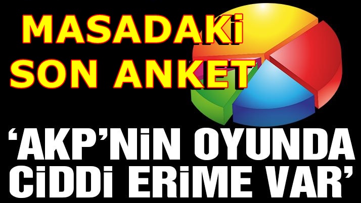 Seçim Anketinde AKP yüzde 26 çıktı