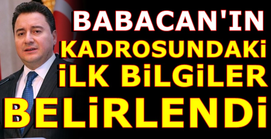 Ali Babacan'ın kuracağı partinin A takımı ve tarihi netleşti