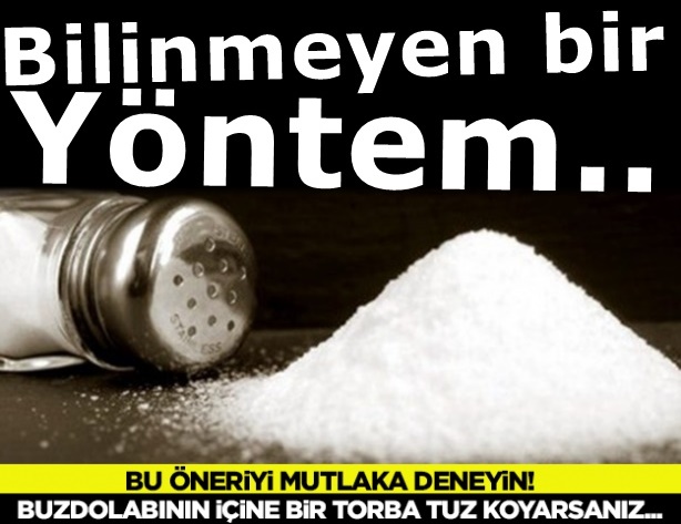 Buzdolabının İçine 1 Torba Tuz Koyarsanız