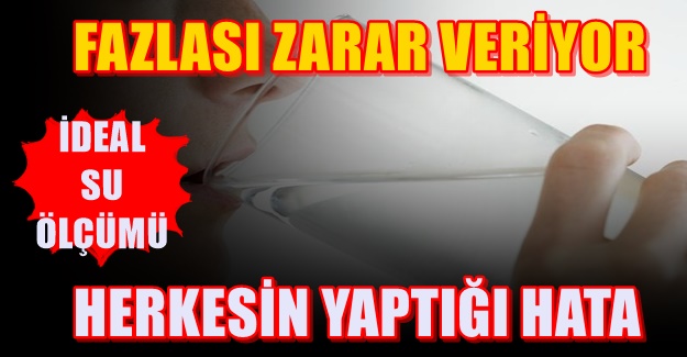 kilonuza göre tüketmeniz gereken su