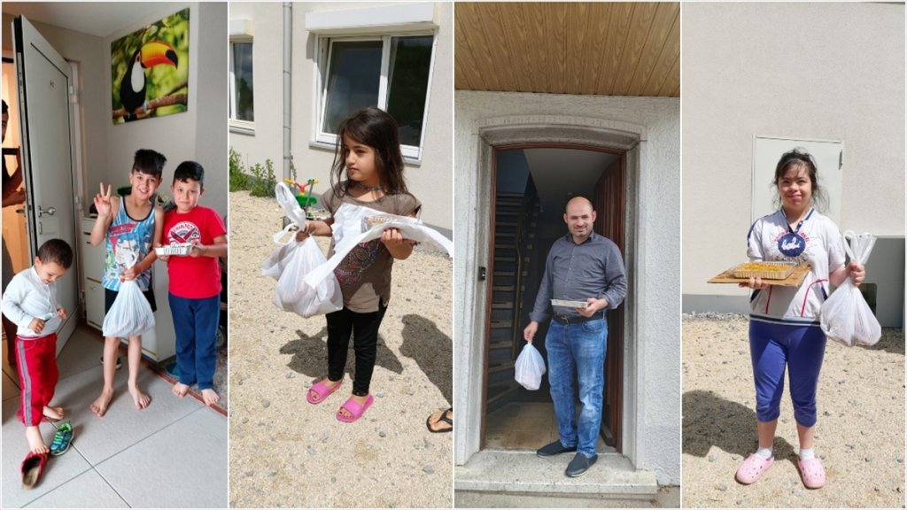 Almanya'nın Stuttgart kentindeki Ditib Camisinde bayrak ikramı dağıtıldı