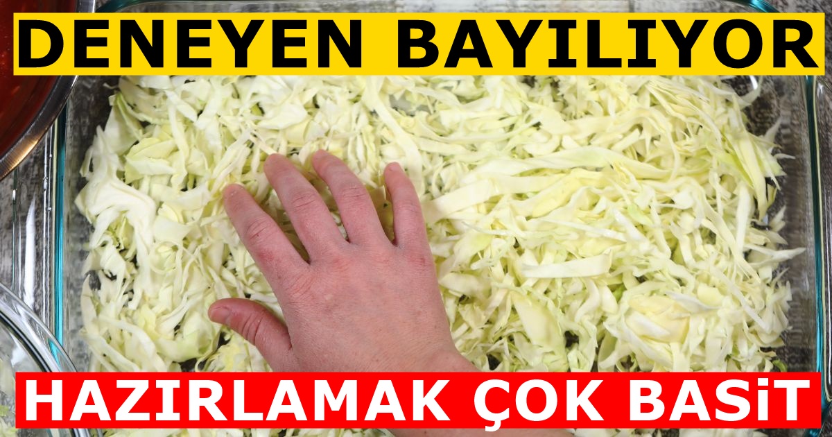 Lahanayı İnce İnce Doğradı ardından fırına sürdü Pişince gözlerine inanamadı