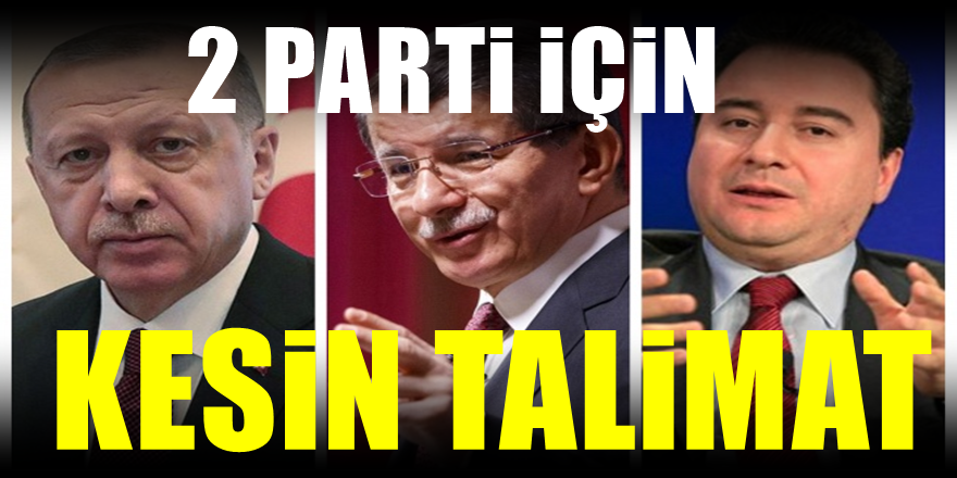 Erdoğan'ın Ali Babacan ve Davutoğlu'nun partileri için söylediği söz belli oldu