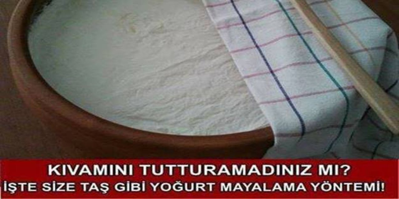 Evde Yaptığınız Yoğurdun kıvamı tutmuyorsa işte taş gibi mayalama tekniği