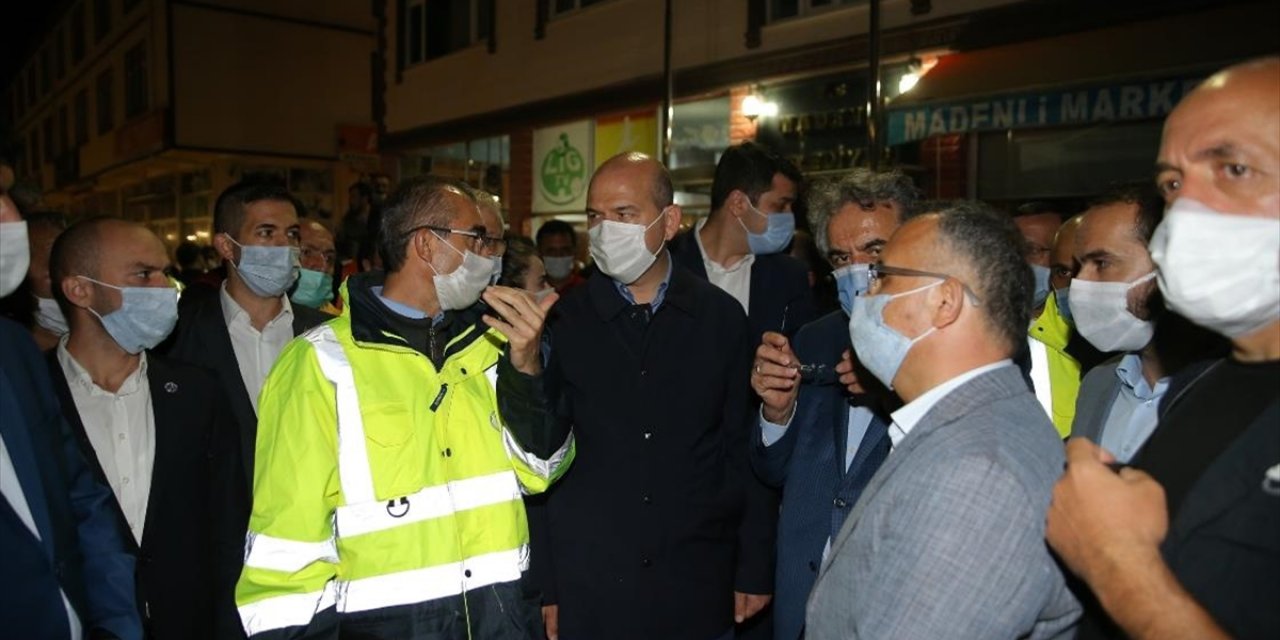 Bakan Soylu Rize'deki Sel Bölgesini Ziyaret Etti