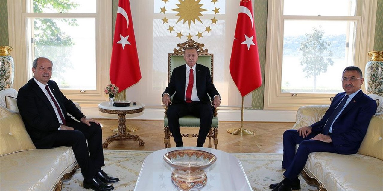 Cumhurbaşkanı Erdoğan, KKTC Başbakanı Ersin Tatar'ı Kabul Etti