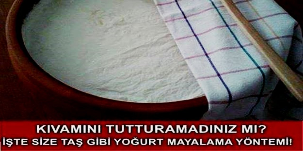 Yaptığınız Yoğurt tutmuyorsa taş gibi kıvama sahip bir yoğurt için bu tarifi uygulayın