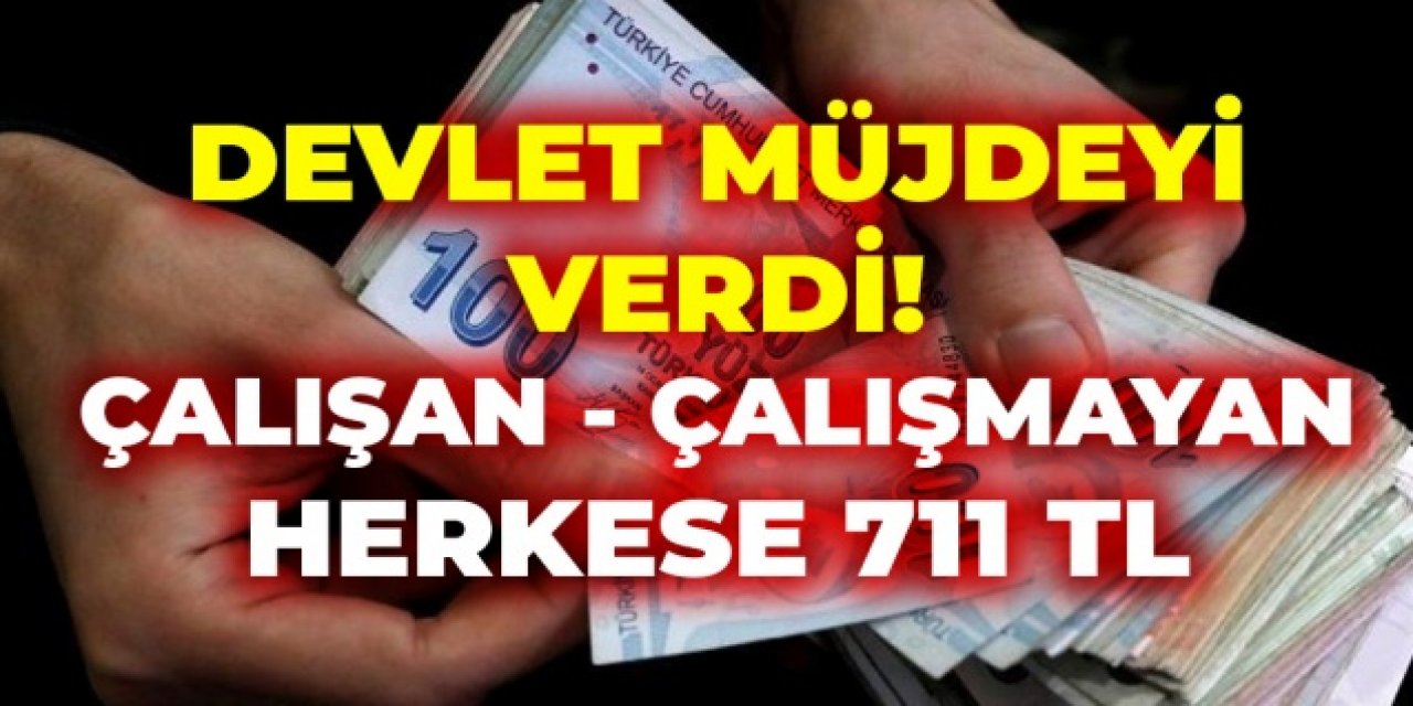 Devletten milyonlarca vatandaşa 711 TL ödeme başvuran herkese ödeniyor