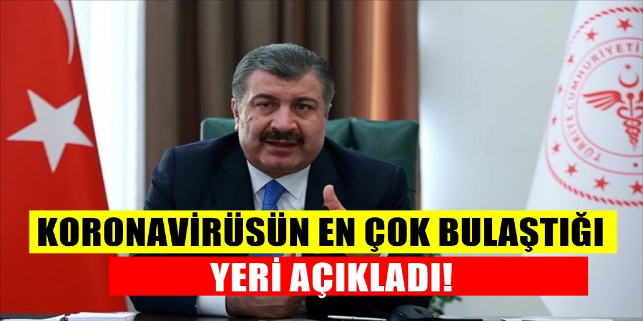 Sağlık Bakanı Fahrettin Koca koronavirüsün en çok nerede bulaştığını açıkladı!
