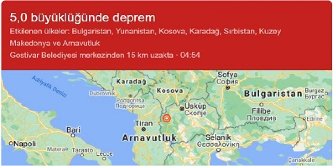 Kuzey Makedonya depremle sarsıldı. 5 Şiddetindeki depremin artçıları sürüyor.