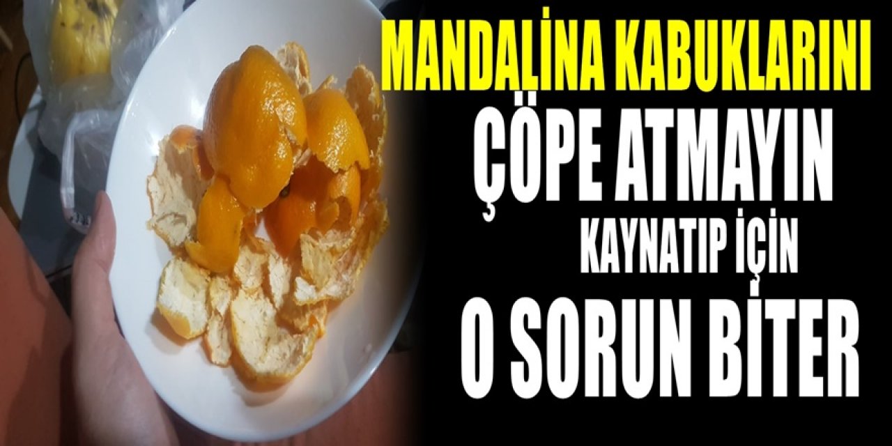 Mandalina kabuklarını çöp diye atmayın. Kaynatıp için çünkü..