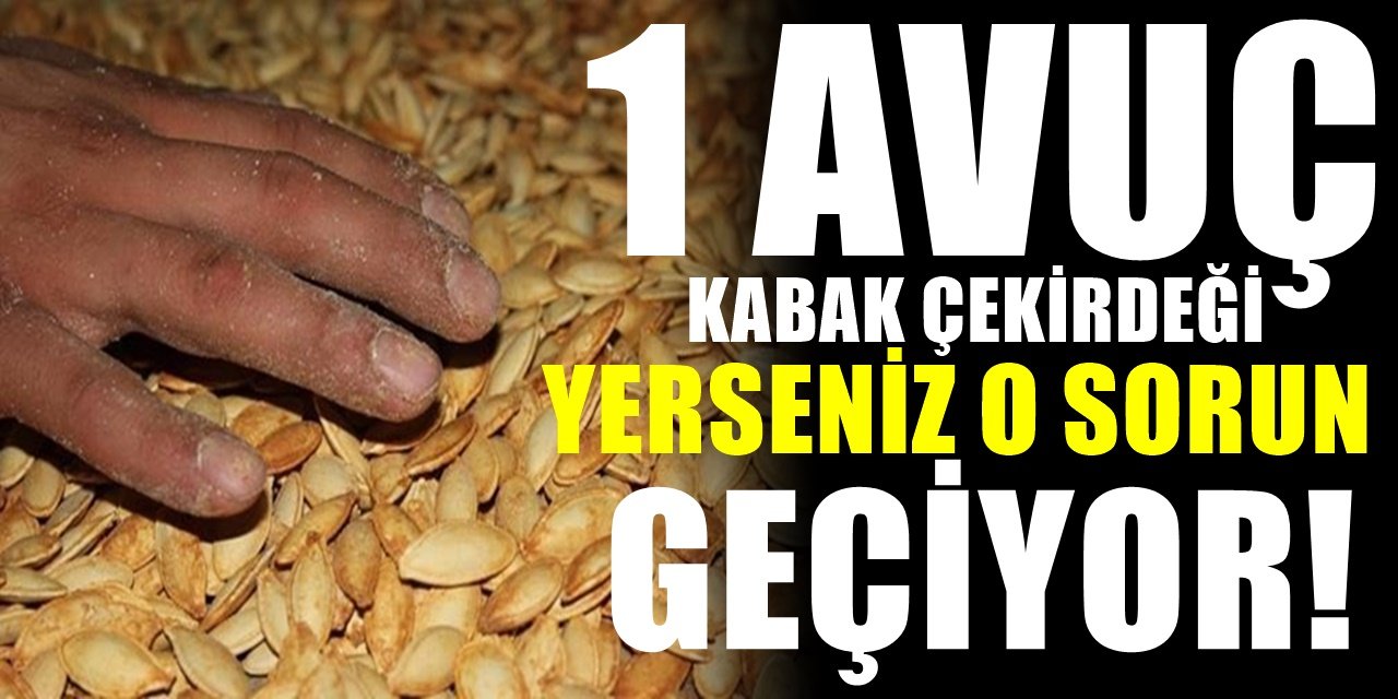 Sadece uyumadan önce Günde 1 Avuç Kabak Çekirdeği Tüketirseniz o sorunu geçiriyormuş..