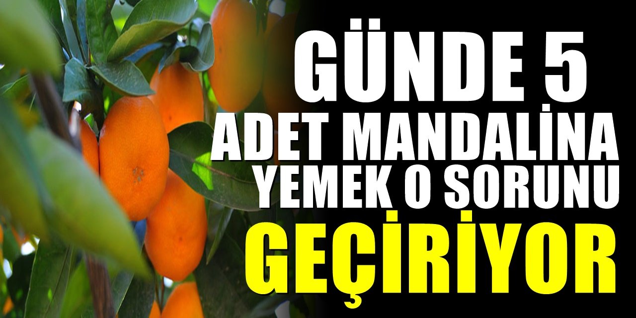 Gün içerisinde 1 ay boyunca 5 adet mandalina yerseniz o sorundan kurtarıyor..