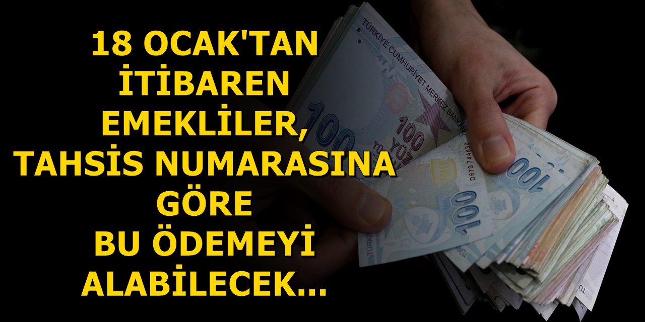 Emeklileri sevindiren gelişme geldi! 18 Ocaktan itibaren tahsis numarasına göre ödemeler yatıyor