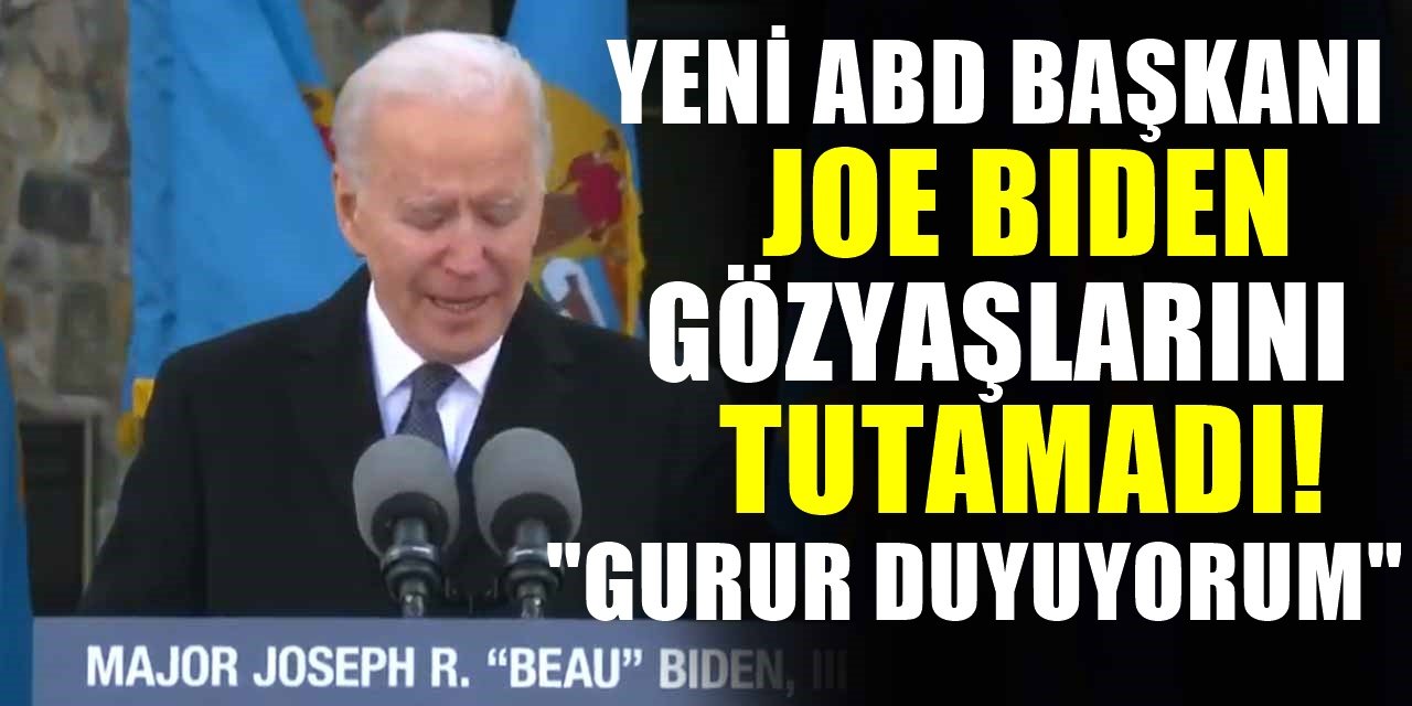 Koltuğa oturmaya hazırlanan ABD Başkanı Joe Biden Ağladı! Konuşması sırasında duygulanan Biden: "Gurur Duyuyorum" dedi...