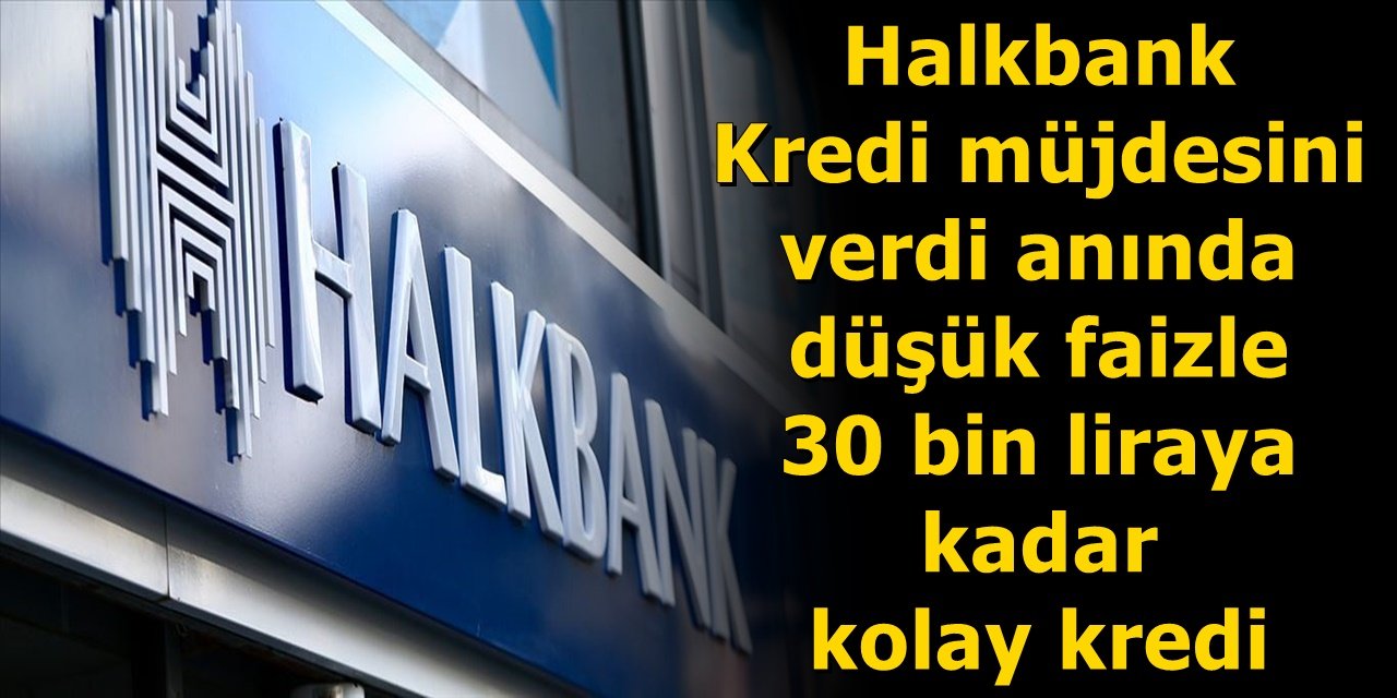 Halkbank Kredi müjdesini verdi anında düşük faizle 30 bin liraya kadar kolay kredi