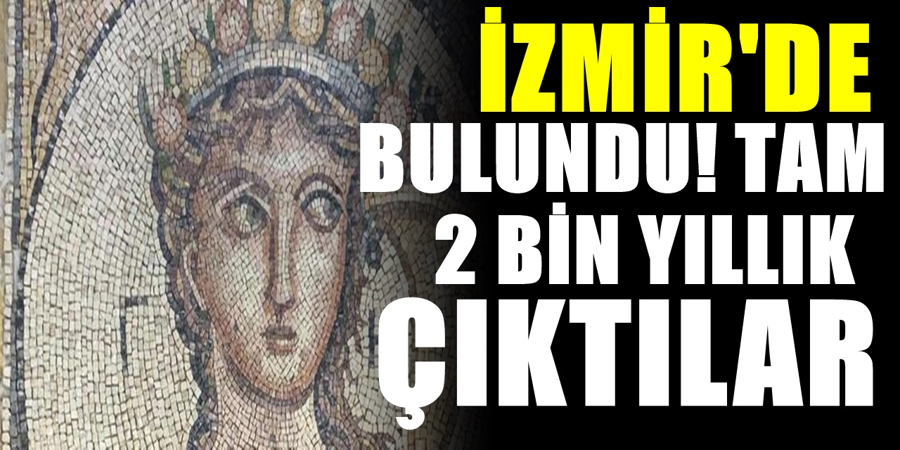Ege şokta! İzmir’de Roma Dönemine Ait Olduğu Belirtilen tam 2 Bin Yıllık Mozaik Ele Geçirildi