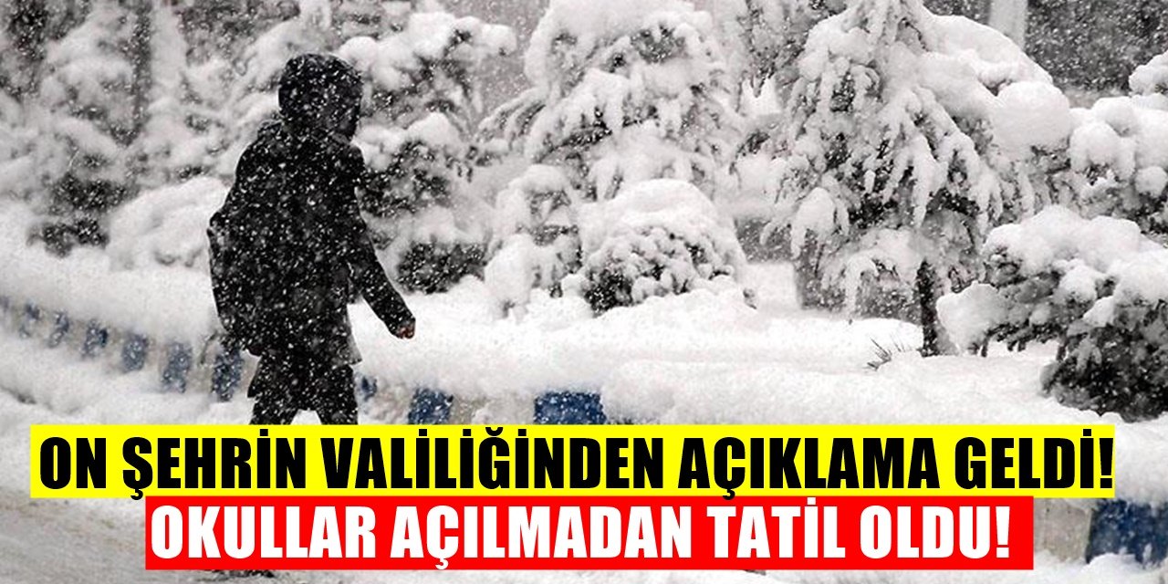 On Şehirde Yüz Yüze Eğitim ile İlgili Flaş Karar! Kar Yağışı Bastırınca Tatil Verildi!