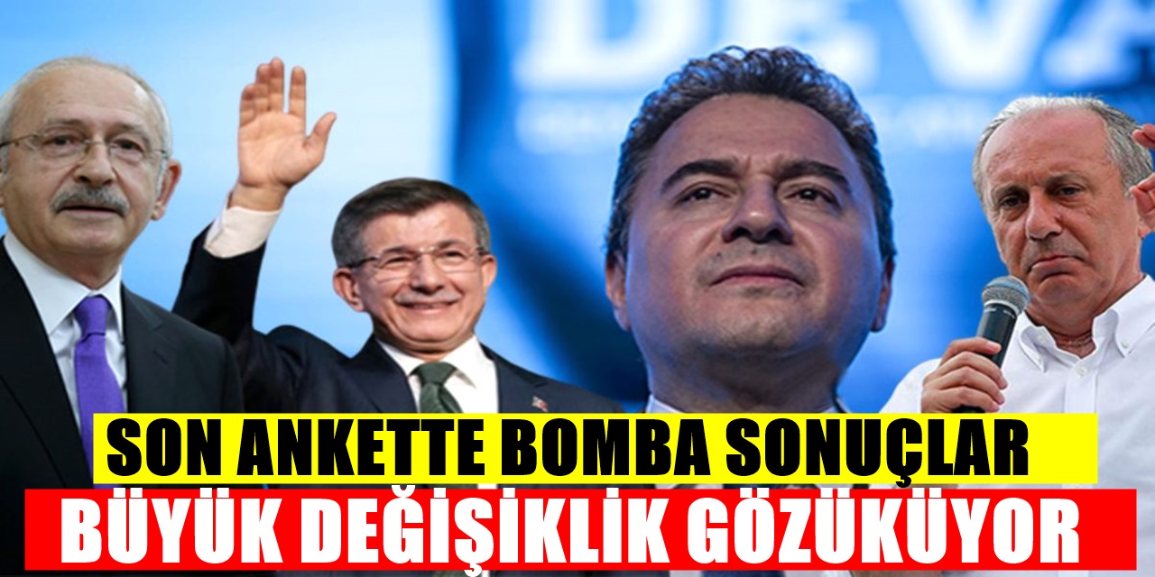 Son Yayınlanan Seçim Anketinde Ali Babacan ve Muharrem İnce Detayı