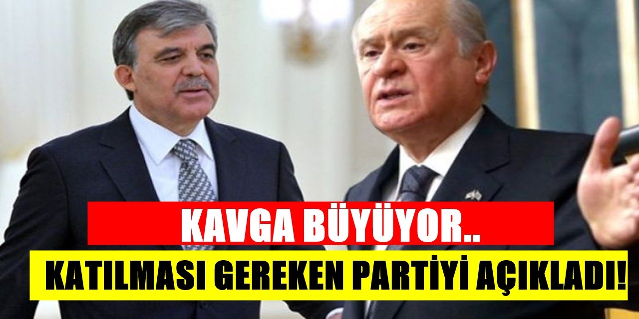 Devlet Bahçeli Abdullah Gül İçin Parti Değiştirmesini İstedi Katılması Gereken partiyi açıkladı