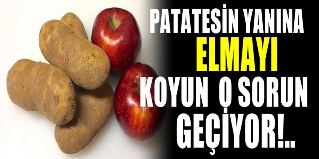 Patatesin yanına 1 adet elma koyduğunuzda o sorunu bitiriyormuş. İşin sırrı işte bu kadar basit..