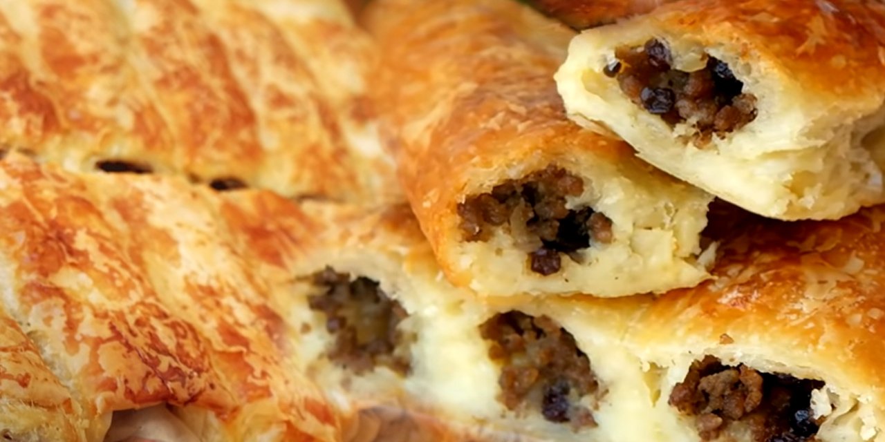 Hazır Baklava Yufkasından Çıtır Çıtır Kavurmalı Börek Tarifi