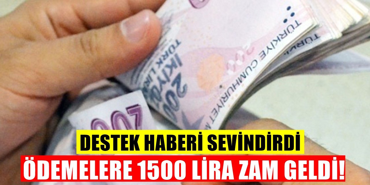 Vatandaşlara destek ödemesine 1500 TL zam! Başvurana veriliyor
