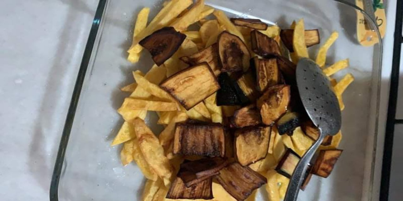 Evde Patlıcan ve Patates Kızartma Yaparken Yağ Çekmemesi için altın tüyo