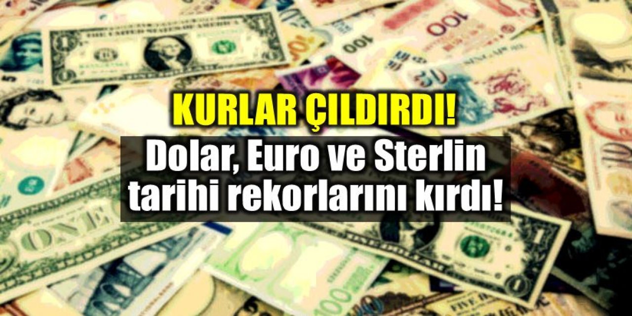 Dolar ve Euro Türk Lirası karşısında yine tarihi rekor kırdı