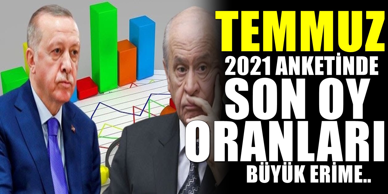Temmuz 2021 Seçim Anketinden AKP ve MHP'ye Kötü Haber