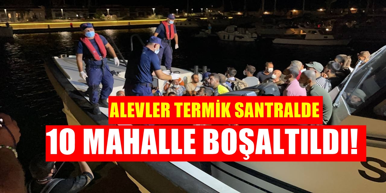 Yangın Termik Santrale kadar dayanınca çevrede yaşayanların tahliyesine başlandı