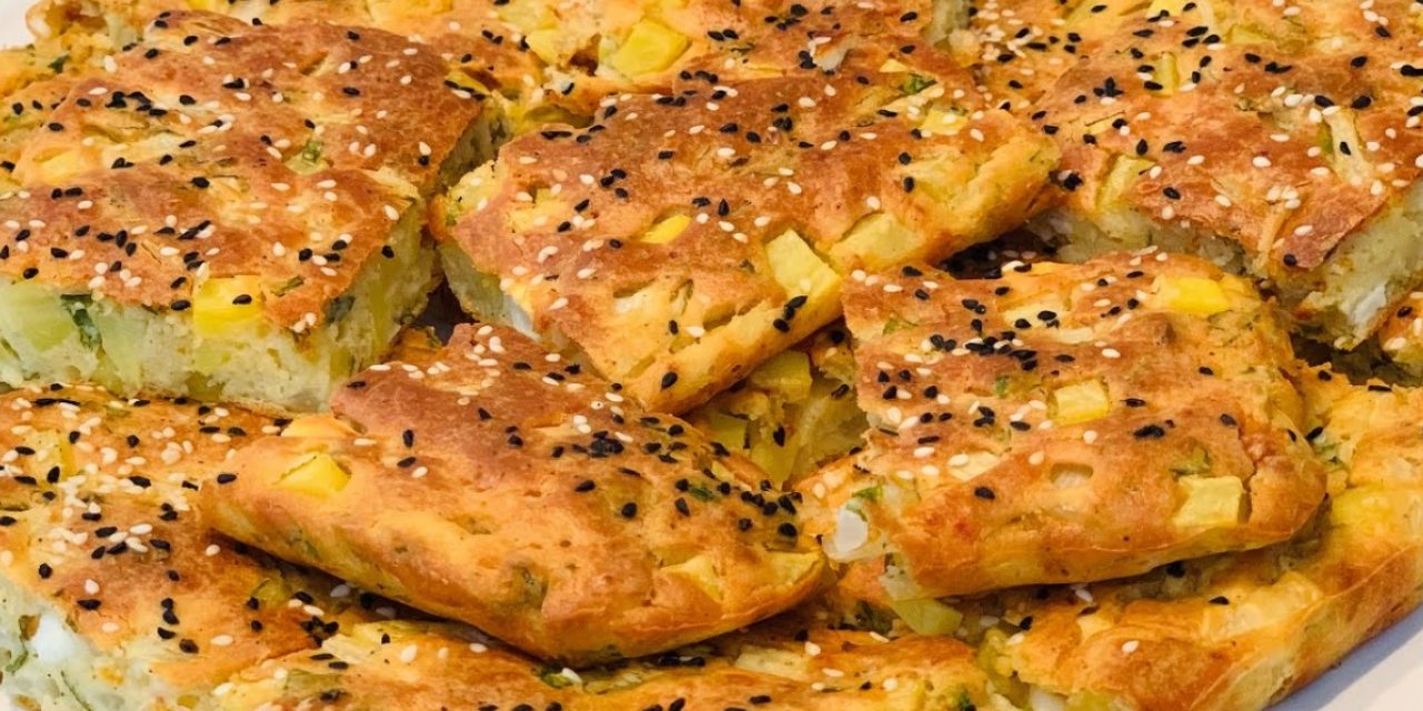 Börek Tadında Oluyor, Puf Puf Kabarıyor. Patatesli Soğanlı Kek Tarifi