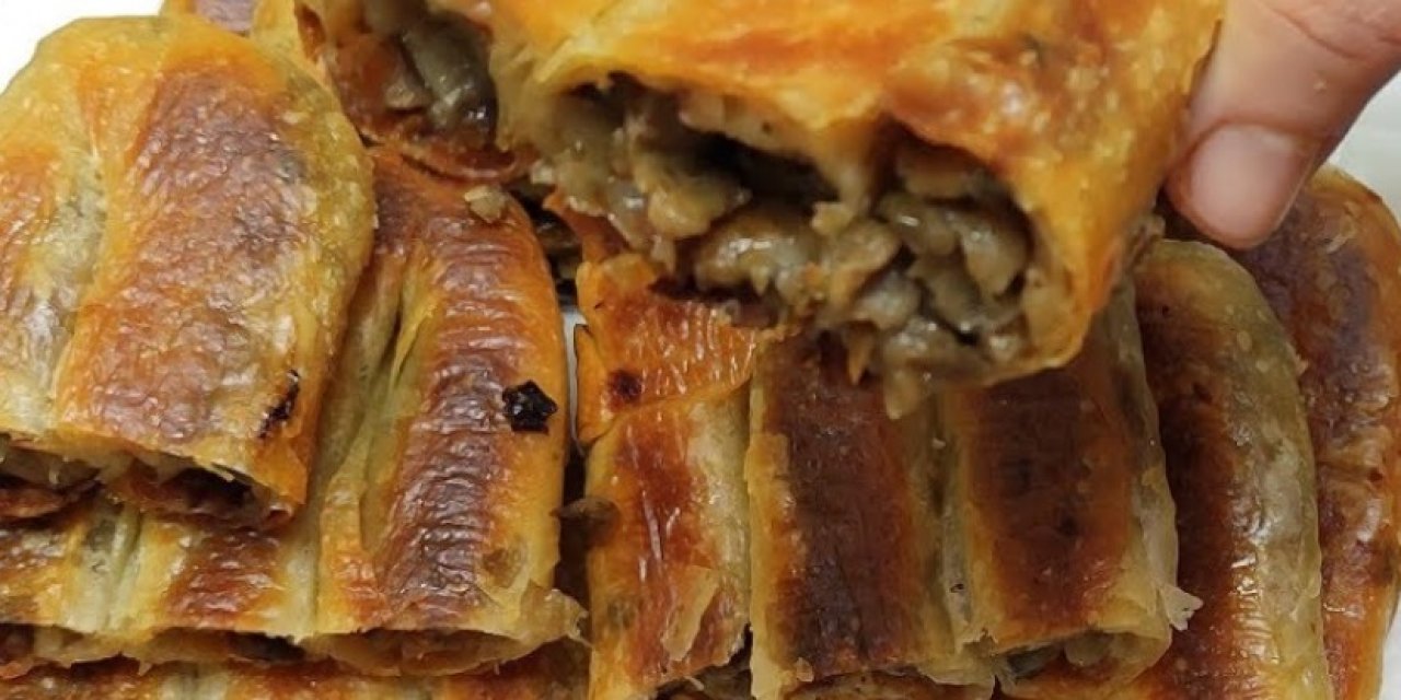 Patlıcan yemeğinden çıtır çıtır damaklara uygun lezzetli börek tarifi