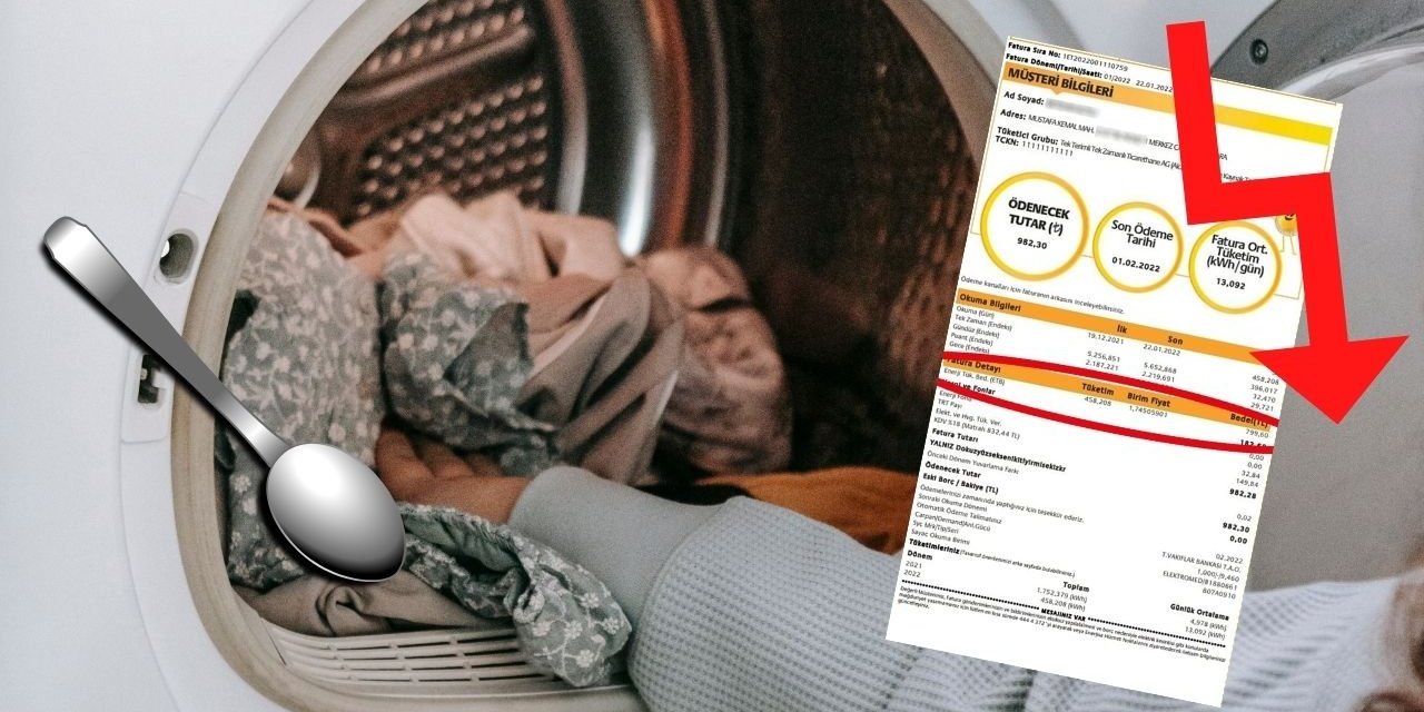 Çamaşır makinesine yıkama yaparken 1 yemek kaşığı ekleyin elektrik faturanız en az 50 TL düşüyor