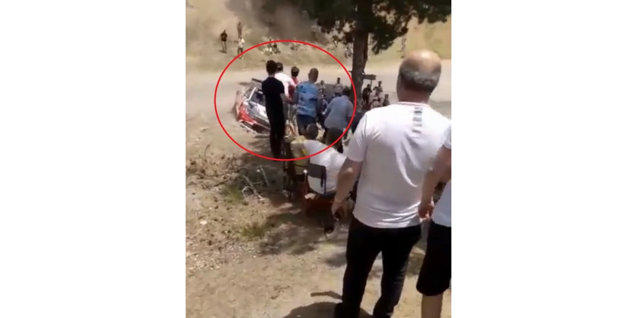 Rallide Sürücülerin Arasına Daldı, Facia Böyle Teğet Geçti