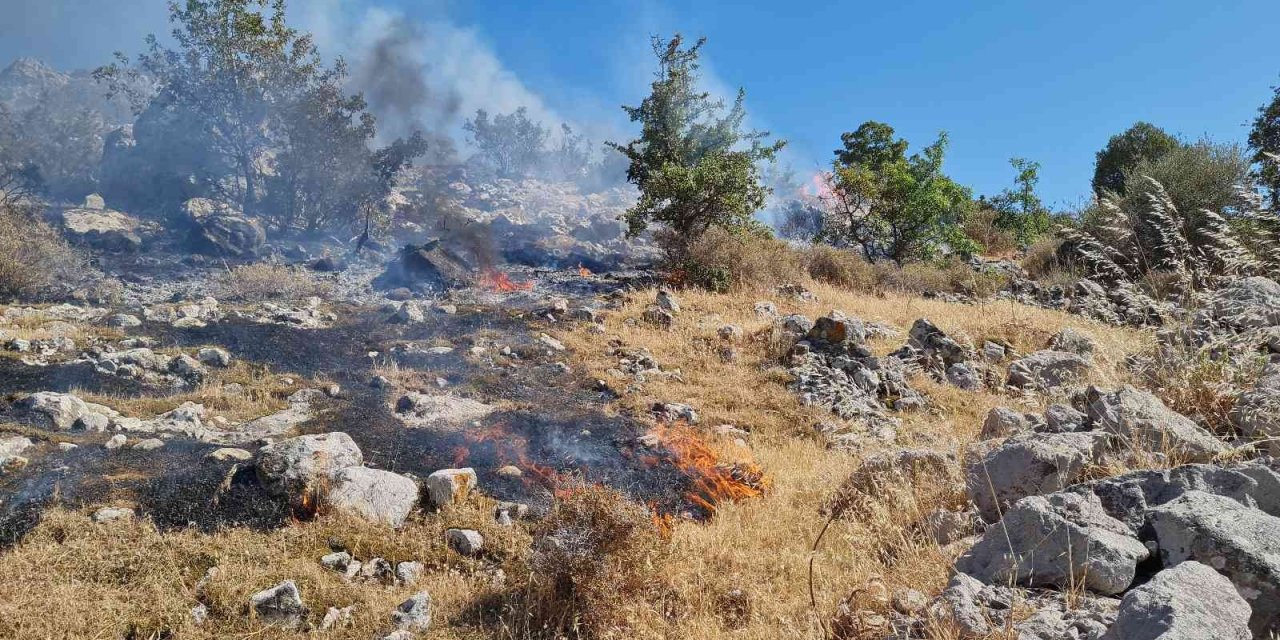 Bodrum’da Otluk Ve Makilik Alanda Yangın