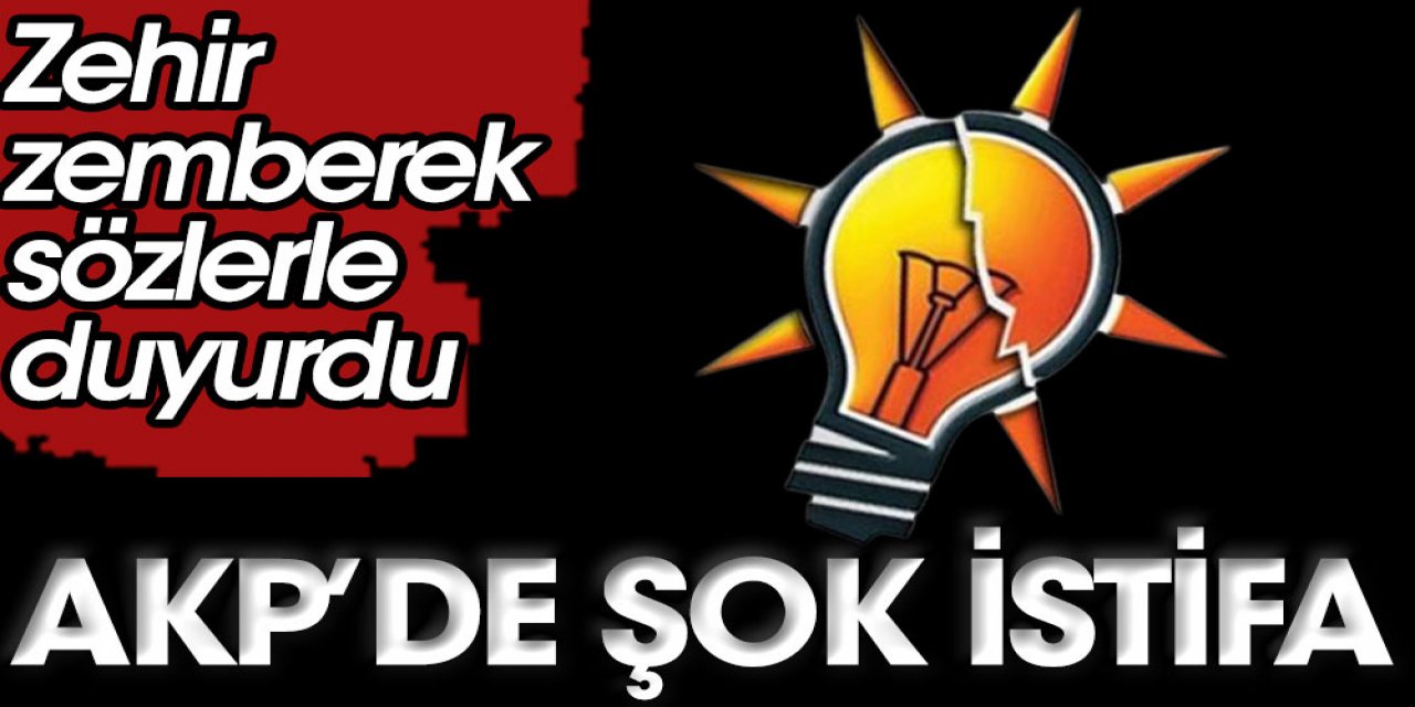 AKP'den bir liyakat istifası daha! Zehir zemberek sözler