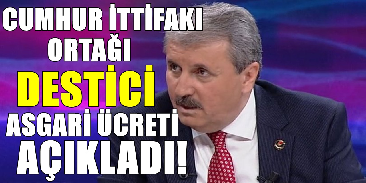Cumhur ittifakının ortağı Destici asgari ücret zammını açıkladı