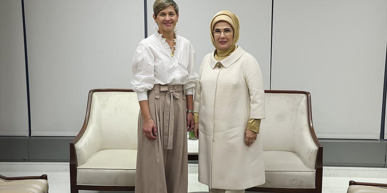 Emine Erdoğan, New York'ta Kolombiya Cumhurbaşkanı'nın Eşi İle Bir Araya Geldi