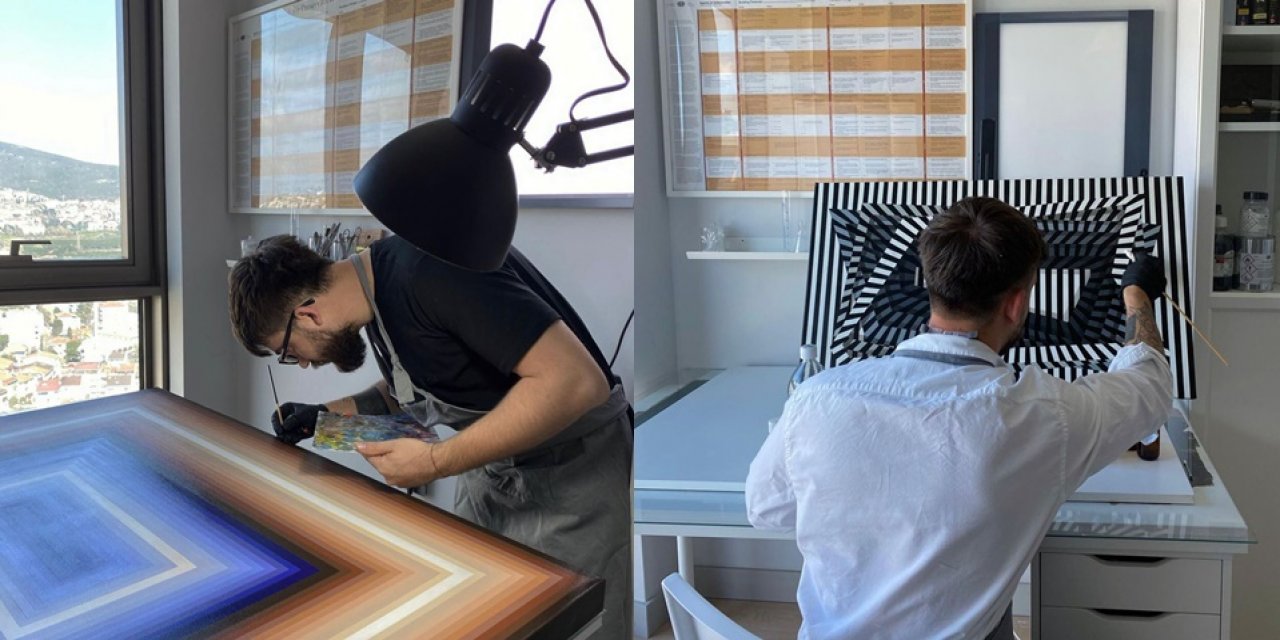 Tablo restorasyonu yapan Konstantin Volkan ŞEN çalışmalarıyla dikkat çekiyor