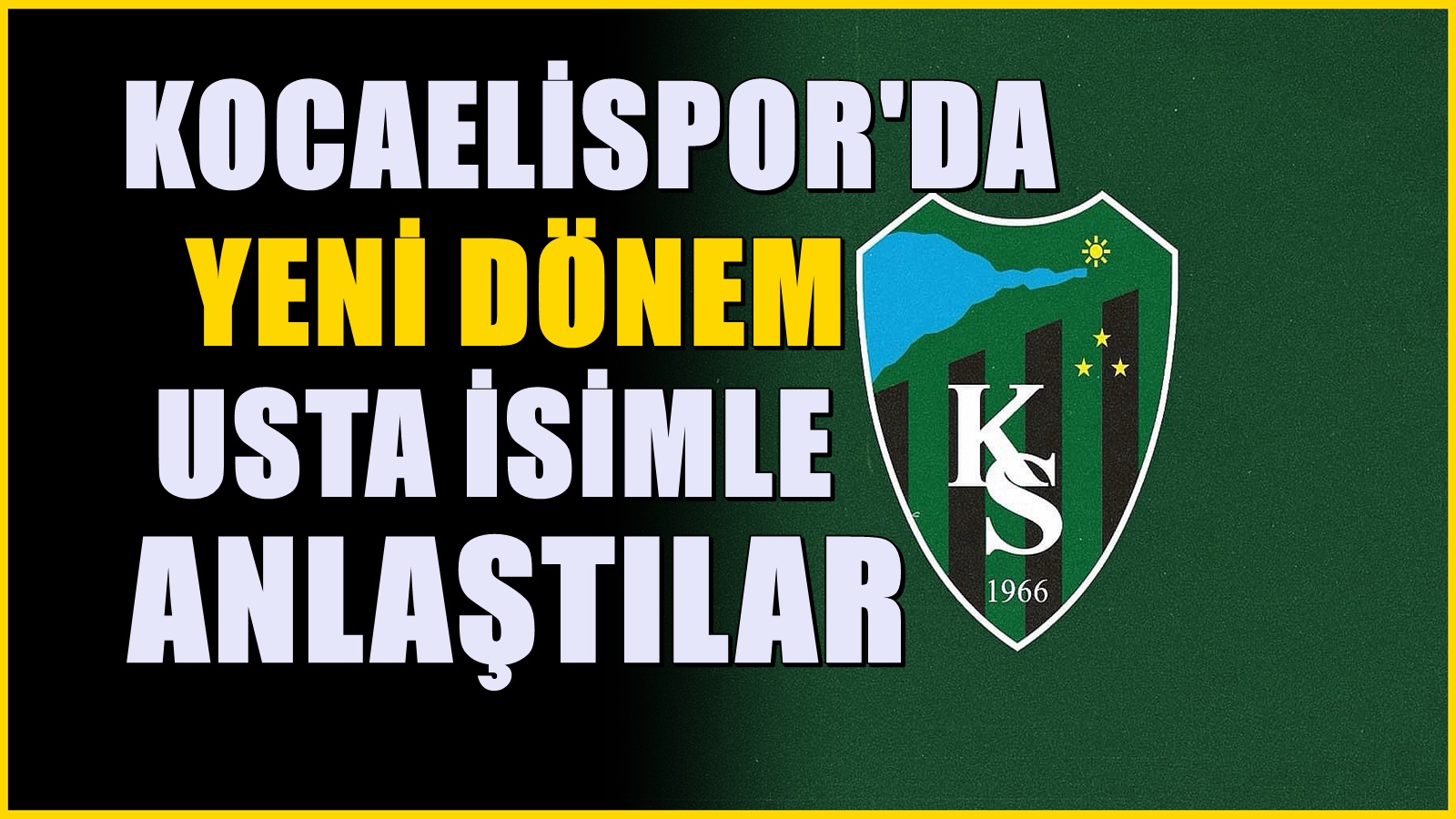 Anlaşma tamamlandı! Kocaelispor'un yeni teknik direktörü netleşti