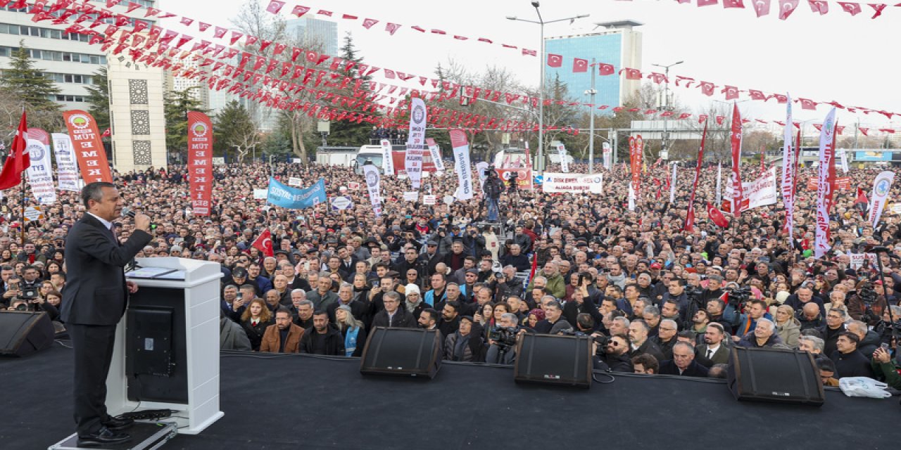 Özgür Özel, Aksaray mitinginde konuştu! 'Asgari ücret' çıkışı: "7 çeyrek altın olacak"