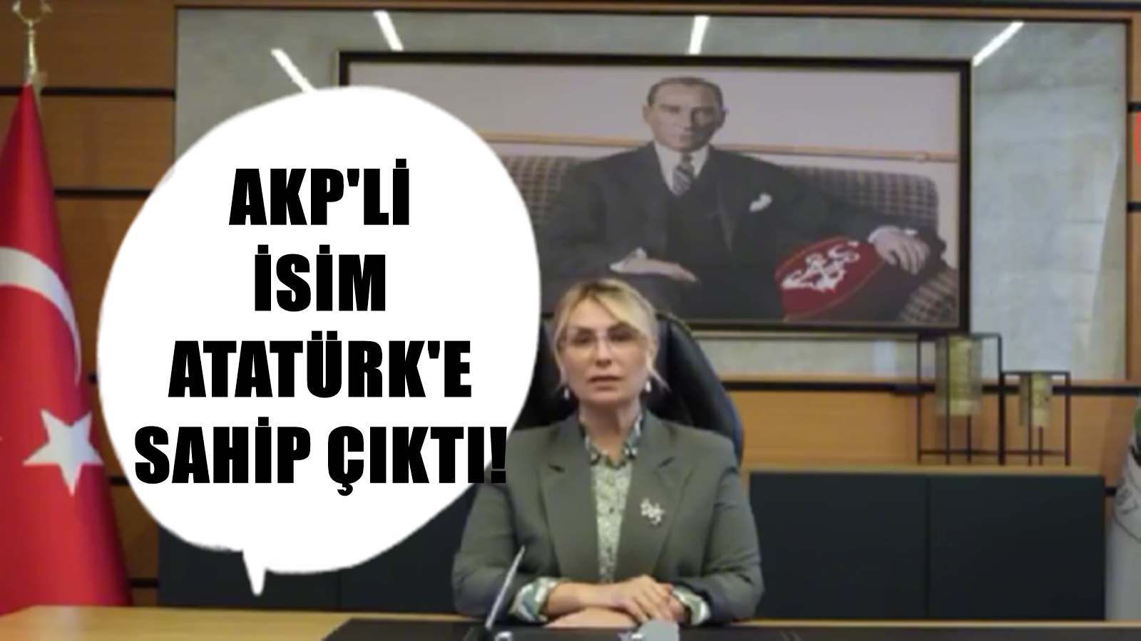 CHP'den AKP'ye geçince Atatürk'ün resmini küçülten başkana AKP'li isimden tepki