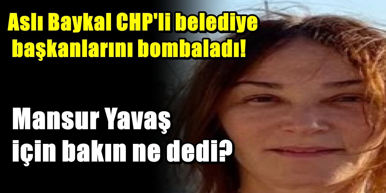 Aslı Baykal'dan CHP'li Mansur Yavaş'a sert eleştiriler