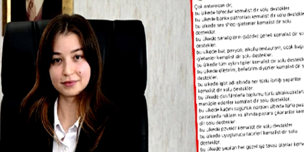 AKP'li Rümeysa Eker'den Kemalistlere skandal sözler: Sözlerinin arkasında durdu, istifa etti