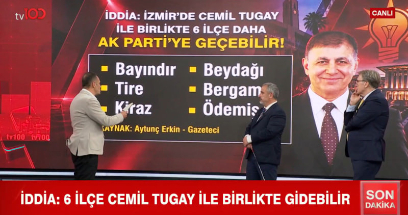 Canlı yayın kulisi: İzmir'de 6 ilçe daha AK Parti'ye katılabilir